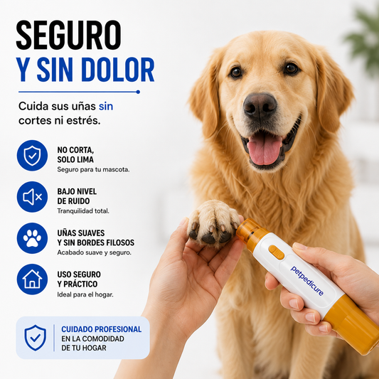 Lima Eléctrica Premium para Uñas de Perros y Gatos | Segura, Silenciosa y Fácil de Usar